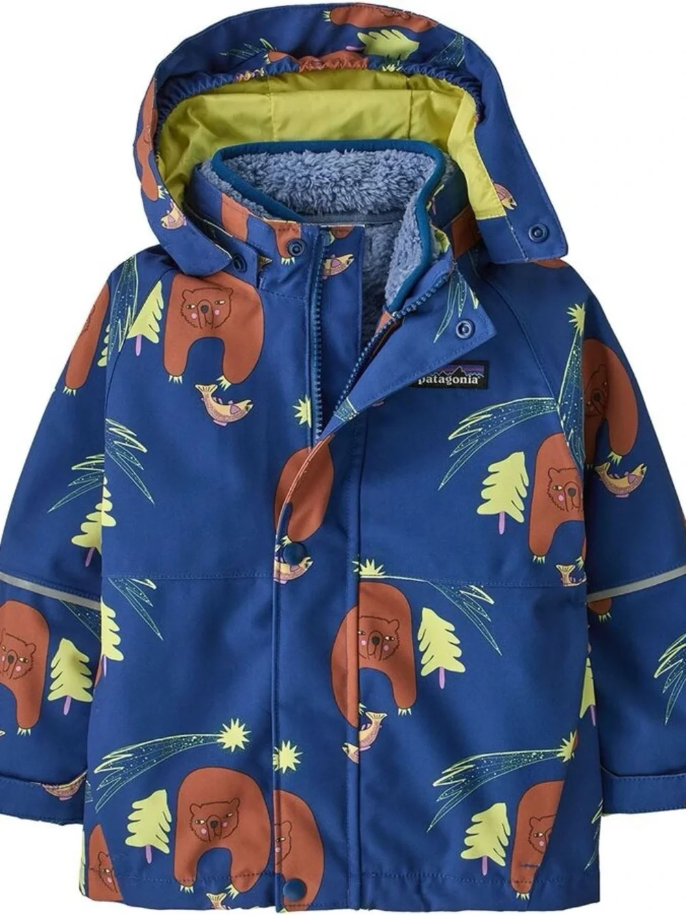 Preowned Kids' Reversible Blue Rain Jacket with Fleece Liner